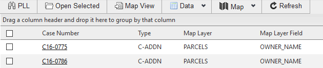 Map Layers Search Results