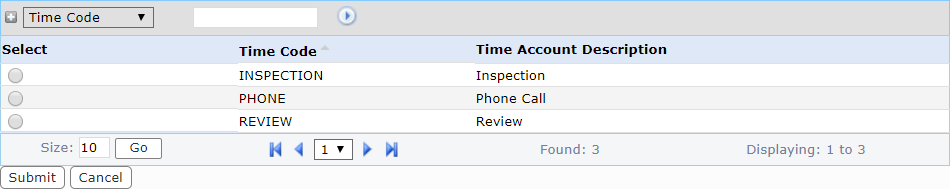 Time Code Results